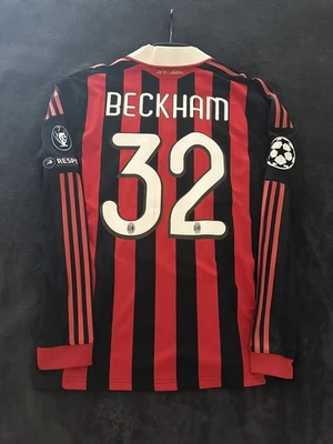 Maillot AC Milan 2009-2010 Beckham Match Issue - Photo 1/4