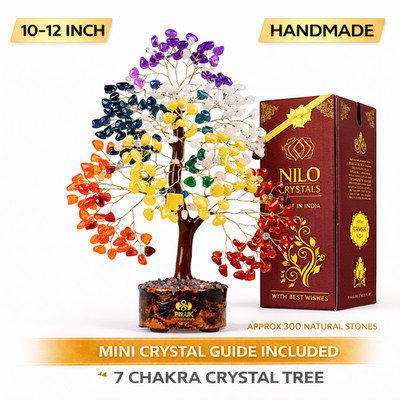 Kristall Lebensbaum 7 Chakra Edelstein Bonsai Handarbeit Feng Shui Geschenk Deko
