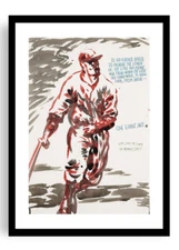 Raymond Pettibon - To Go Further Afield, Giclee Print Baseball Poster Wall Decor