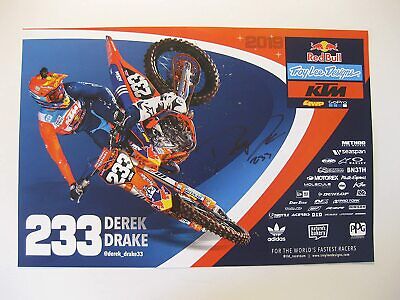 Derek Drake, supercross, motocross, signed, autographed, 12x18 poster, COA will be included' Derek Drake, supercross, motocross, signed, autographed, 12x18 poster, COA will be included'