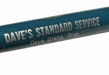 Vintage Wautoma Wisconsin Dave’s Standard Oil Gas Station Auto Car Service Pen