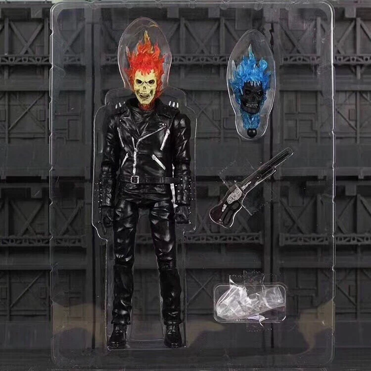 Figura de acción de PVC Marvel Ghost Rider Johnny Blaze modelo coleccionable nueva en caja Foto 3 de 4