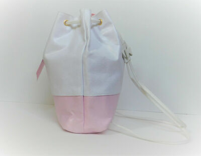 NWT Limited Ed Juicy Couture Drawstring Pink & White Bucket  display picture 2