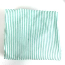 Vintage Crib Sheet Fitted Baby Bedding Aqua Stripes Made in USA