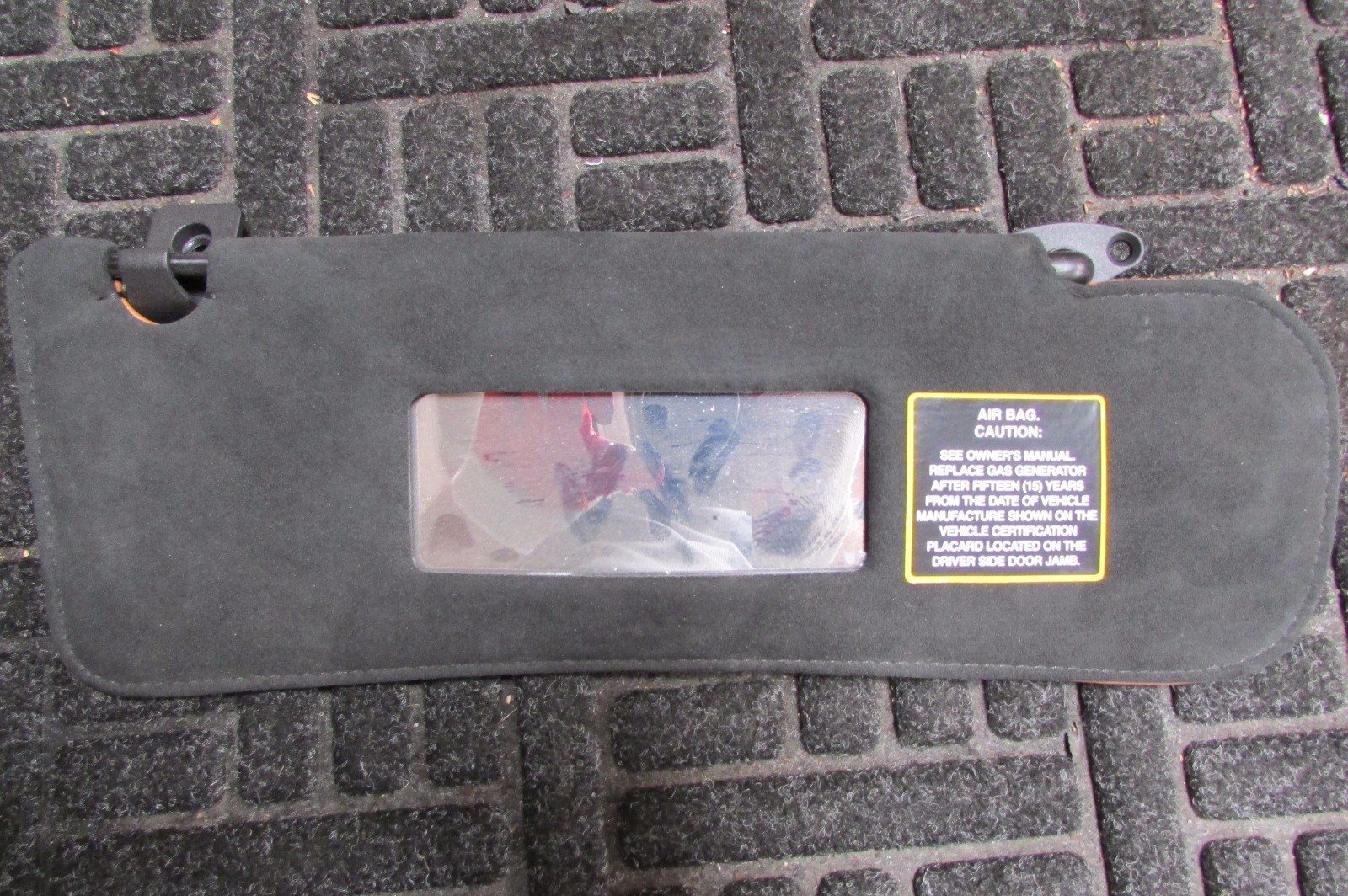 Ferrari 458 Italia, LH, Left Sun Visor Cuoio/Black, Used, P/N 82916328