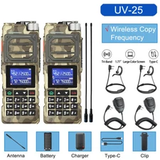 Baofeng UV-25 Walkie Talkie 10Watt Long Range Tri-power Two Way Ham Radio Kit 2X