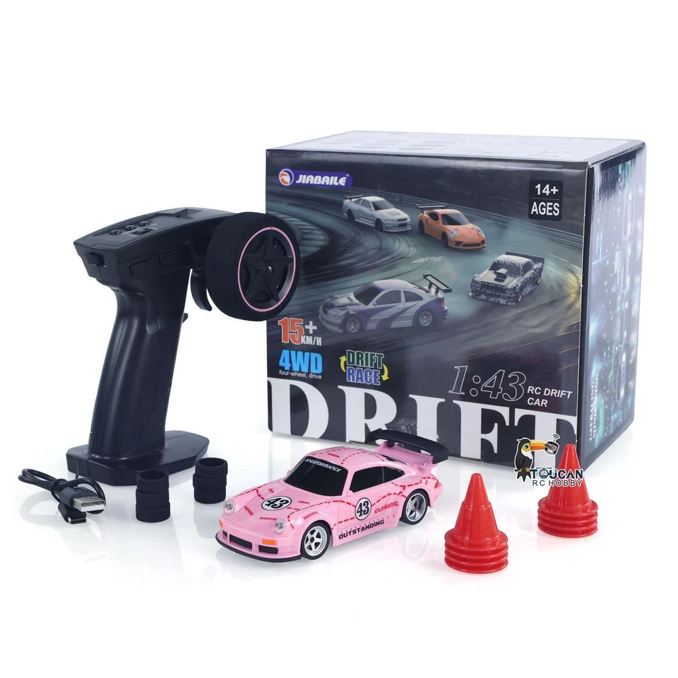 1/43 RC Drift Car Racing Fahrzeug 2.4G High Speed 15KM/H 4WD Mini Auto Batterie - Bild 4 von 4