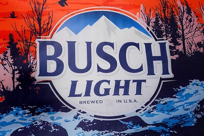 Busch Light Flag 3x5ft  Sunset Hikers Bud Light Beer Banner for Man Cave Wall US