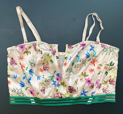 NWOT Victorias Secret Very Sexy Unlined Strapless Bra Corset Botanical Sz Large