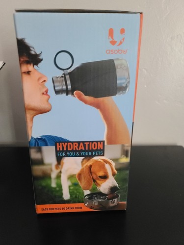 Asobu 3 in 1 Stainless Steel Insulated Water Bottle w/ Dog Bowl 1.1L/33oz White - Picture 5 of 5