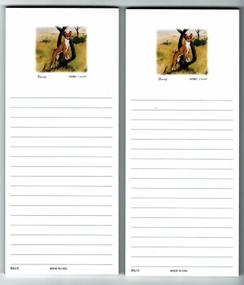 Basenji Dog Magnetic Refrigerator Notepads Set of 2 - To Do List & Grocery Lists