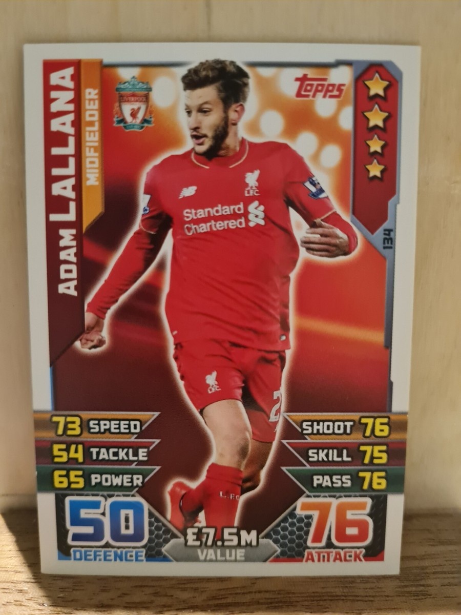 Match Attax Premier League 15/16 Season Adam Lallana UK