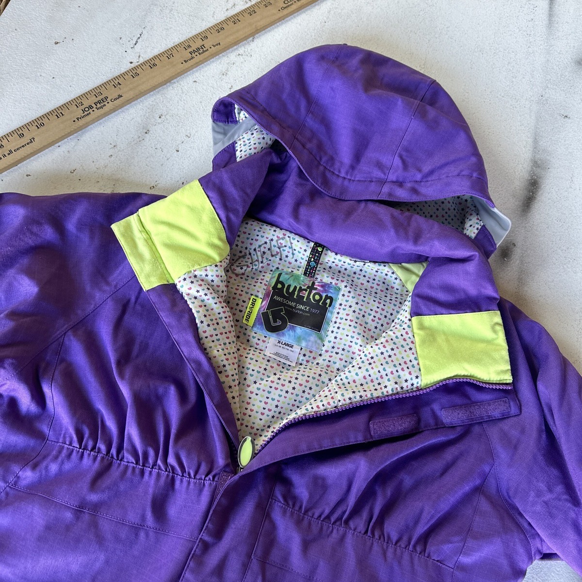 BURTON DRYRIDE ウェア ☆ 紫 Burton Dryride Snowboarding Jacket Girls Xl Purple Lined Full Zip
