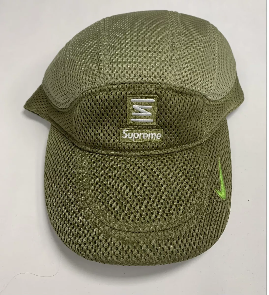 Supreme Nike Shox Running Hat Olive Brand New In Hand 100% AUTHENTIC