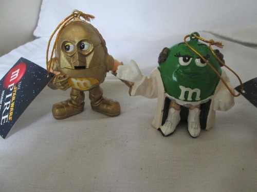 Set of 3 Star Wars M&M Chocolate Mpire Ornaments 3" C3PO Princess Leia R2D2 2005 - Picture 2 of 6