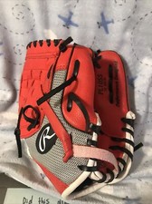 Rawlings PL10SS Players Series 10" Lefty Red Baseball Glove Mitt Great Condition