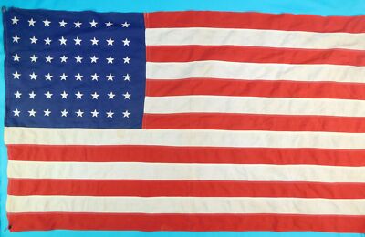 Vintage 48 Stars Embroidered Cotton American US USA Flag Banner | eBay