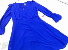 ~ No With Tag Size 8 Royal Blue Dress. Lined Long Sleeves, by Vince Camuto,,
