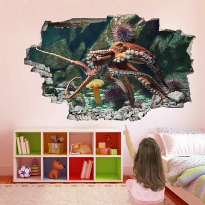 Dolphins Sea 3d Wall Art Sticker Mural Decal Poster Print Kids Room Decor Fp25