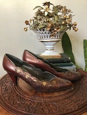 Vintage Margaret Jerrold Stained Glass Heels, 7.5N