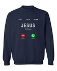 Jesus Is Calling Christian Pray 男女通用运动衫圆领毛衣