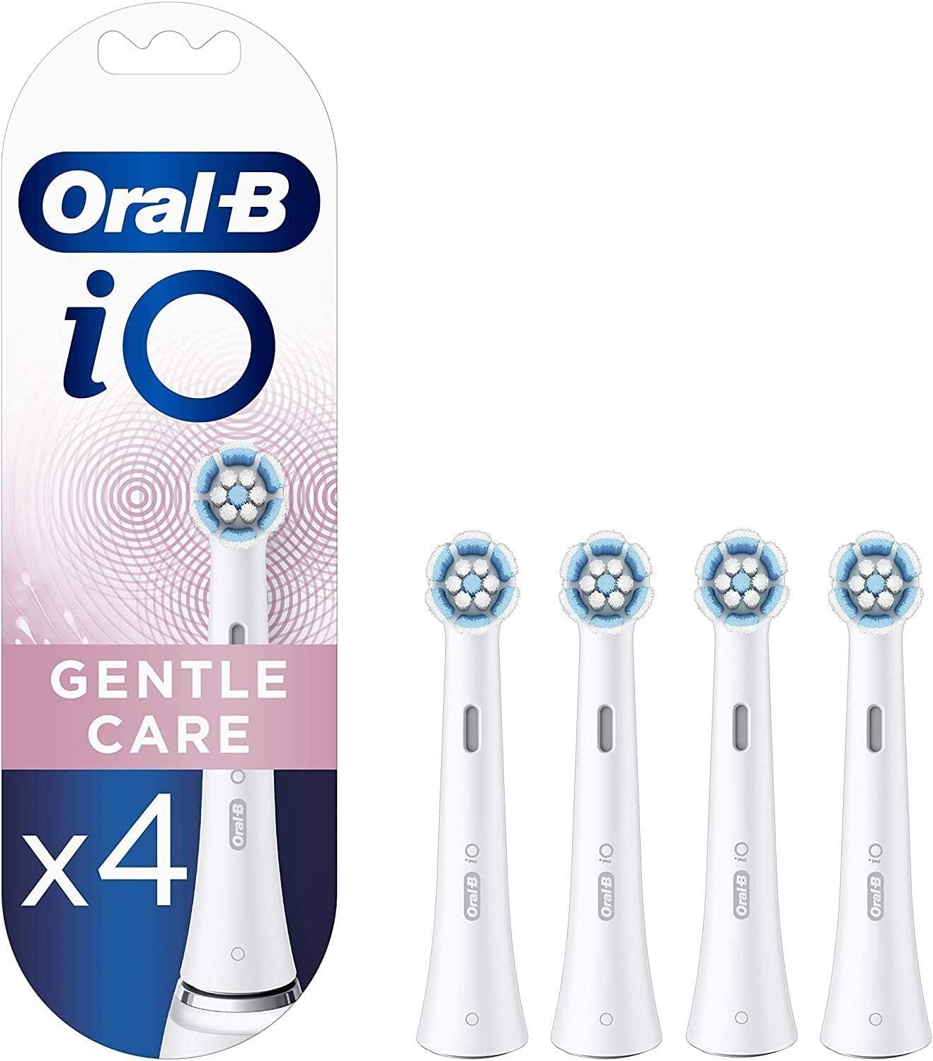 11009207 Oral-B iO Gentle Care Testine di Ricambio per Spazzolino Elettrico, 4 P