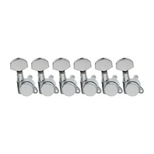 Musiclily Pro Chrome 6 Inline Sealed Locking Guitar Tuning Pegs Machine Head Set