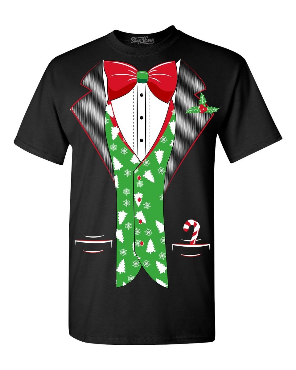 Christmas Tree Tuxedo Costume T-Shirt Funny Ugly Xmas Tree Vest