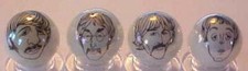 A Set of 4 The Beatles Later Years Glass Marbles