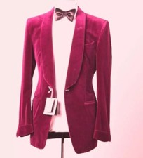 Mens Pink Velvet Jacket Handmade Dinner Prom Christmas Blazer Gift for Him