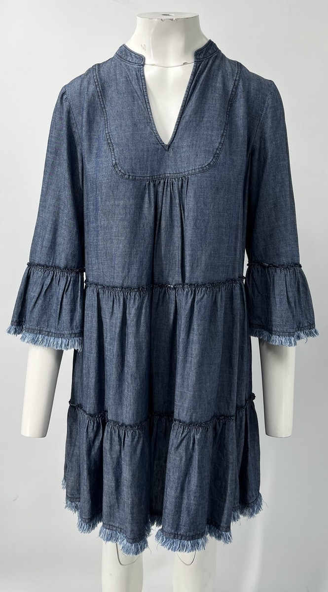 denim dungaree dress uk Dark Blue Pinafore | Organic Size:3x 18/20 GIFTS FOR HER Princess Polly Denim Dress Made from a comfortable
