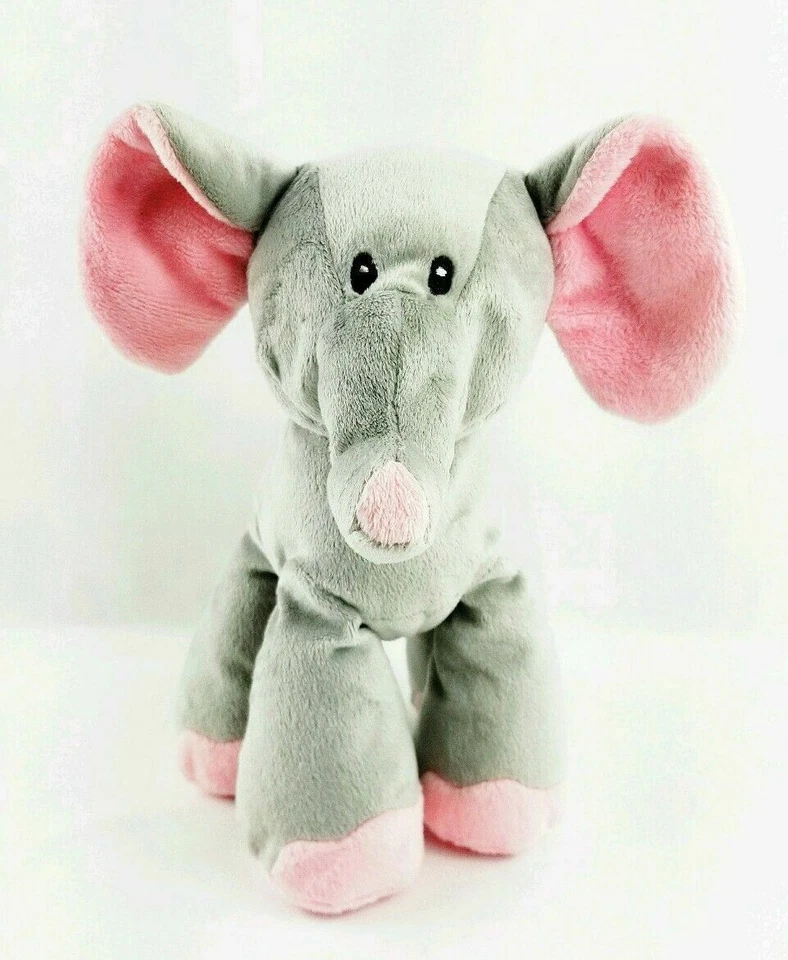 2014 TOYS R US Pelúcia Elefante Rosa Cinza Bebê Bicho de Pelúcia Olhos Costurados Geoffrey - Imagem 2 de 4