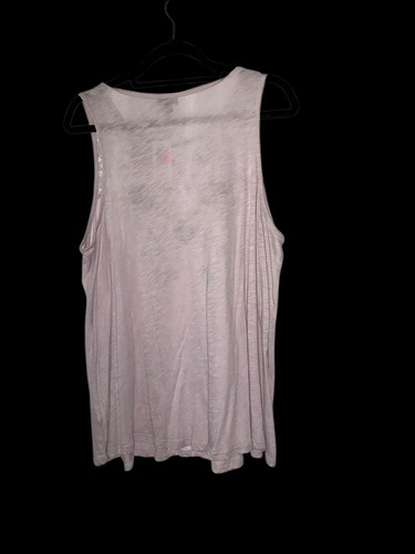 Torrid Lilac Purple Slub Jersey Embroidered Lace Yoke Tank 1X - Picture 3 of 4