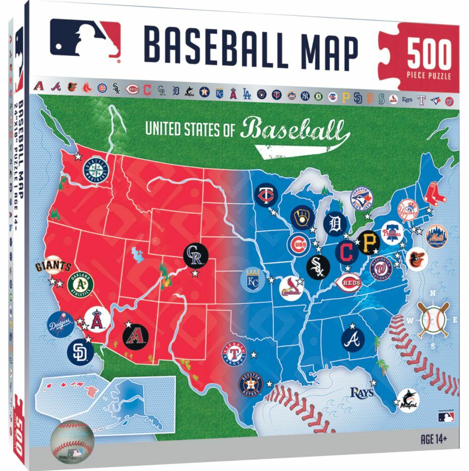 MLB BASEBALL TEAM MAP PUZZLE 500PC NEW | eBay