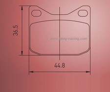 Pastiglie dei freni (set di 2) del tipo K-Kart, anteriore (556)