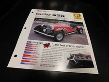 1965 Excalibur SSK Spec Sheet Brochure Photo Poster