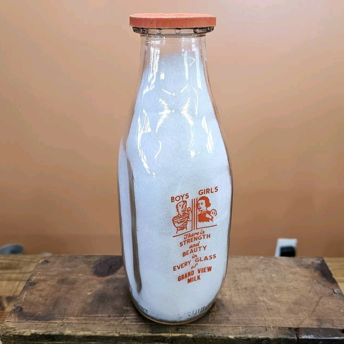 【希少品】Hill View Dairyヒルビュー デイリー ガラスミルクボトル 希少品】Hill View Dairyヒルビュー デイリー ガラスミルクボトル