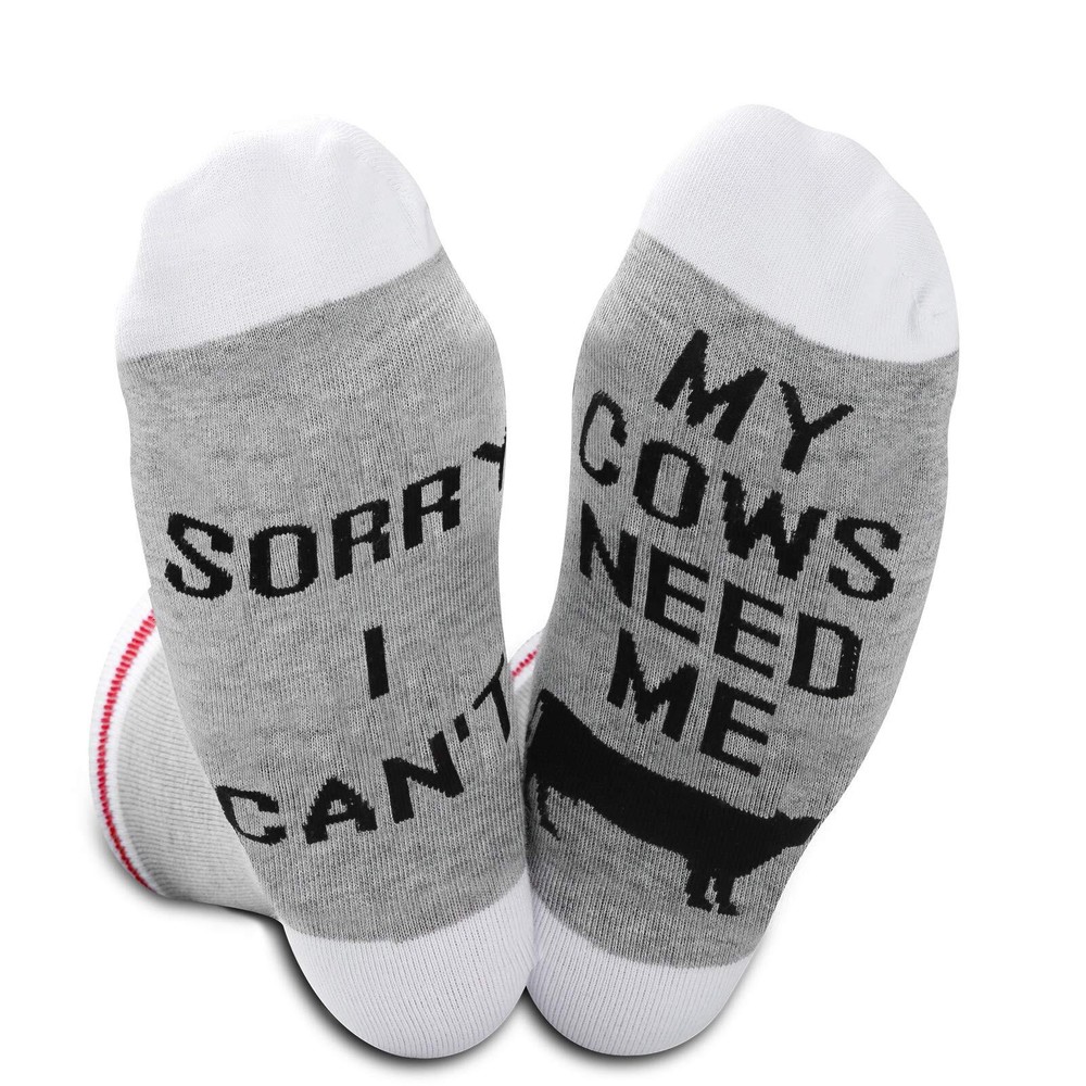 2PAIRS Funny Cow Lover Gift Cow Farmer Gift Sorry I Can't My Cows Need Me Cow...
