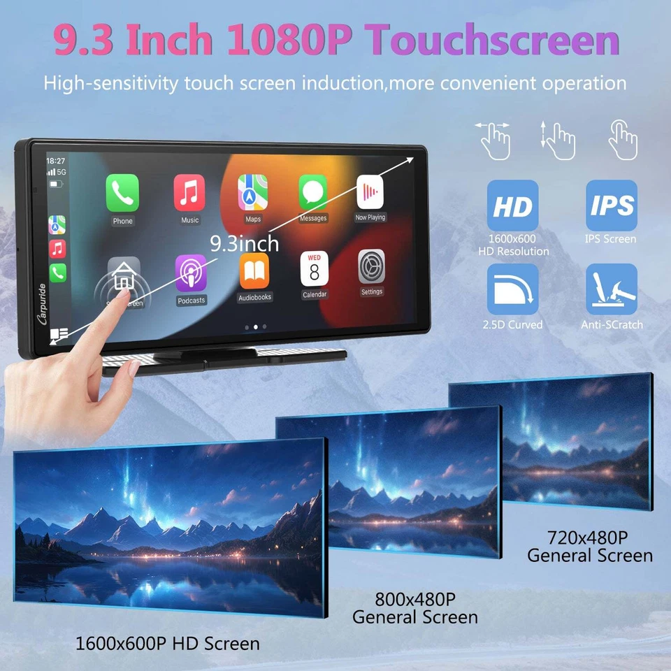 Carpuride W903 Bluetooth Car Radio 4K Dashcam Apple CarPlay Android Auto Camera - image 4 of 4