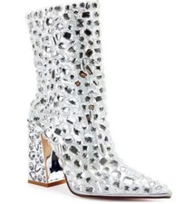STUNNING RHINESTONED ANKLE BOOTS