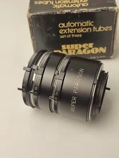 Super Paragon Automatic Extension Tubes Set 3 For Olympus OM 35mm SLR 12 20 36mm