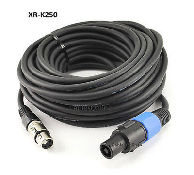 50ft SpeakOn Type Plug to XLR Female Extension Cable, CablesOnline XR-K250
