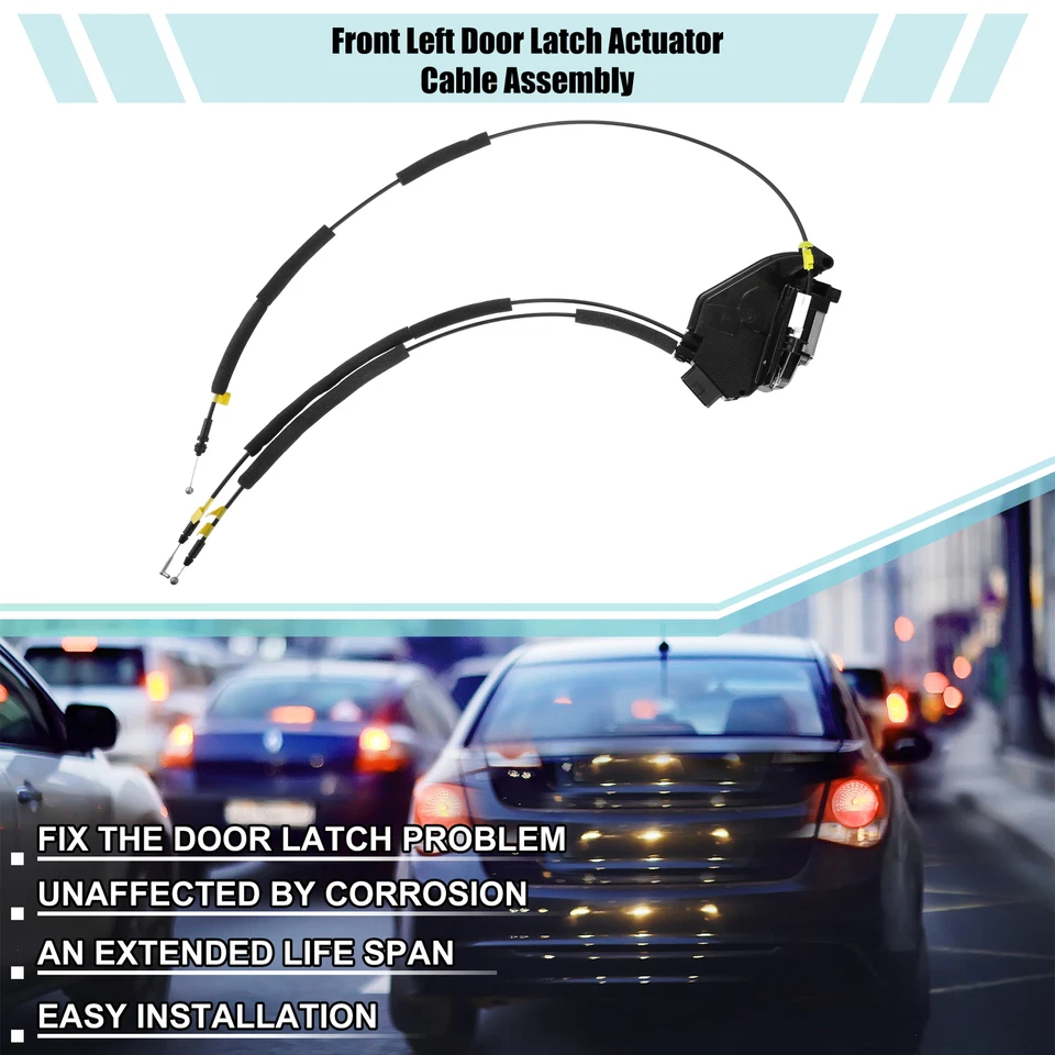 Front Left Side Door Latch Actuator with Cable Assembly for Nissan Pathfinder - Image 2 of 4