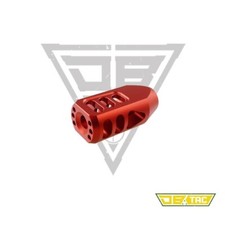 Red Aluminum Low Concussion Tanker Muzzle Brake 1/2x28 TPI For 223 556