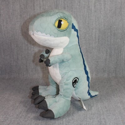 JURASSIC WORLD Universal Blue Raptor Plush Toy 30cm Velociraptor Dinosaur  2018