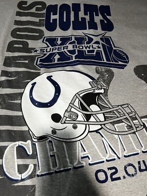 NFL Super Bowl XLI Blanket Vintage Colts Vs Bears 80” Long 60