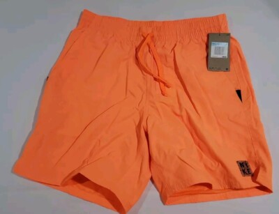 NIKE MENS ESSENTIAL LAP 7'' VOLLEY SWIM TRUNKS ATOMIC ORANGE SIZE SMALL