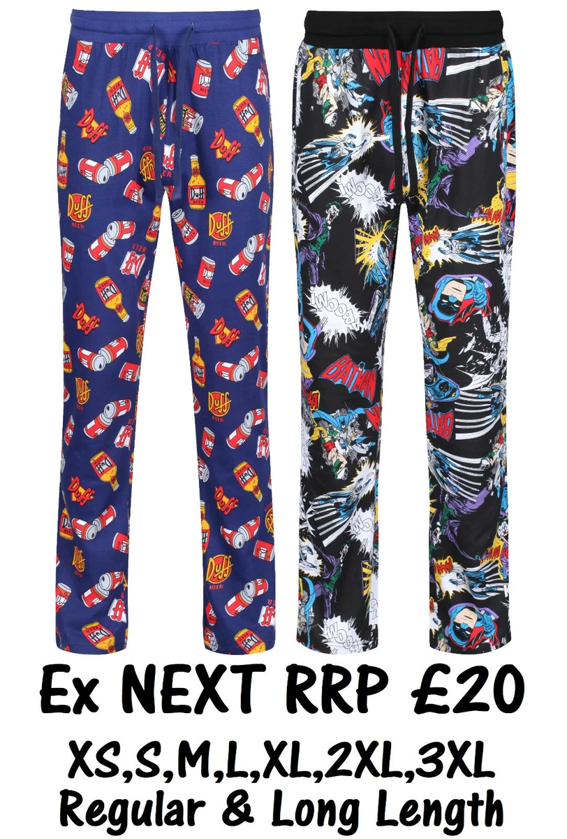 MENS CHARACTER PYJAMA BOTTOMS EX UK STORE XS XXXL SLEEP LOUNGE PJ PANTS NEW