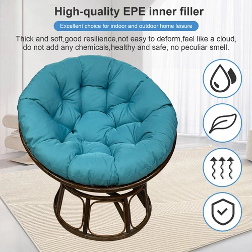 Papasan Chair Cushion Waterproof Oxford Cloth Circle Stuffed Egg Chair Cushions - Picture 11 of 111