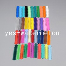 Dental Orthodontic Ligature Ties Elastic Braces Rubber Bands 45 Colors 1008 Pcs